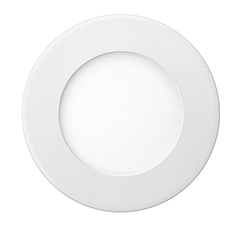 Luminária Painel de Led de Embutir Redonda Downlight 6w Bivolt Branca 2700K