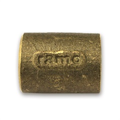 Luva em Latão com Solda 22x22mm Dourado