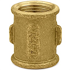 Luva em Latão Rosca Fêmea 1/2'' Dourado