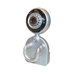 Mini Webcam com Microfone 350k Pixel Prata - GE