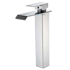 Misturador para Lavatório Monocomando Cascata Bica Alta Calha Metal Cromado Dc-6006a - Deckcasa