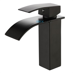 Misturador para Lavatório Monocomando Cascata Bica Baixa Preto Dc-6019p - Deckcasa