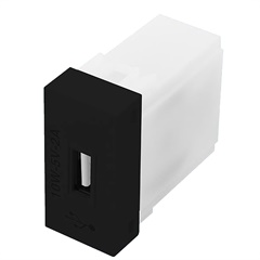 Módulo de Tomada Usb Habitat Black 10w 5v 2a Bivolt Preto - Fame