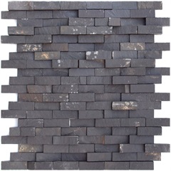 Mosaico Pedra Natural Ferro Mp 2100 Preto 30x30cm