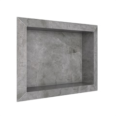 Nicho de Embutir em Porcelanato Polido Diamante 40x30cm Cinza - Cozimax