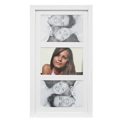 Painel Insta para 3 Fotos com Paspatur 18x38cm Branco - Kapos