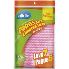 Pano para Limpeza Leve Pague 5 Leve 7 Rosa - Alklin