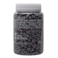 Pedra para Decoração de Vasos 750g Cinza - West Garden