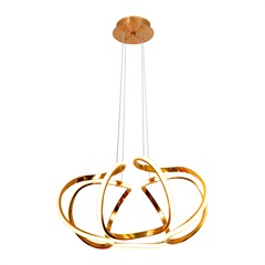 Pendente Space Countour 36w 3k 48cm Bivolt Branco E Dourado - Bronzearte 