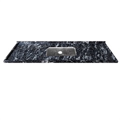 Pia de Granito com Cuba em Inox 182cm Preto Indiano - Kasa Granitos