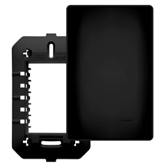 Placa 4x2 Cega com Suporte Habitat Black Preto - Fame