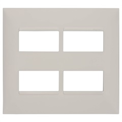 Placa 4x4 2+2 Postos Separados Plusmais Branca - Pial Legrand