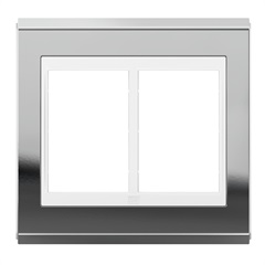 Placa 4x4 para 6 Módulos Refinatto Concept Prata E Branco - WEG