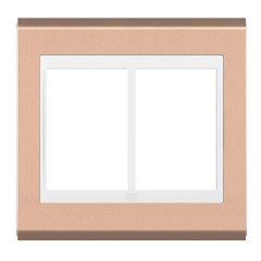 Placa 4x4 para 6 Módulos Refinatto Concept Rosê Gold E Branco - WEG