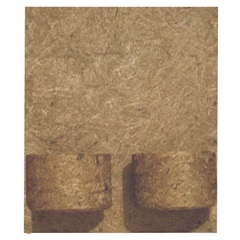 Placa em Fibra de Côco 30x32cm Natural com 2 Vasos - Agrofor
