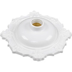 Plafonier Decorativo Bvc para 1 Lâmpada Branco - Pavilonis