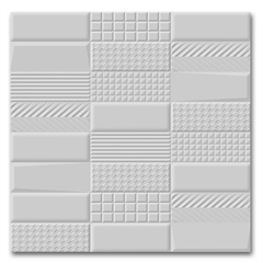 Porcelanato Acetinado Retificado Decor Branco 62,5x62,5cm