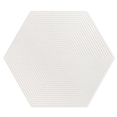 Porcelanato Borda Bold Love Hexa Matte Lux Branco 17,4x17,4cm - Cerâmica Portinari