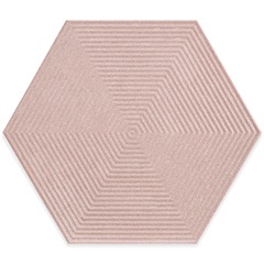 Porcelanato Borda Bold Love Hexa Matte Lux Rosa 17,4x17,4cm Caixa com 10 Unidades - Portinari 