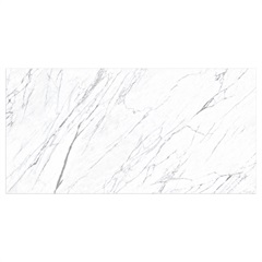 Porcelanato Mate Borda Reta Statuario Branco 100x200cm - Roca