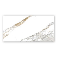 Porcelanato Polido Retificado Calacata Oro Lux 60x120cm Branco - Biancogres