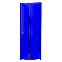 Porta Camarão Direita L25 com Lambri em Alumínio 210x70cm Azul - Brimak