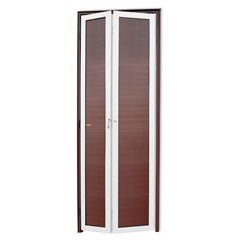 Porta Camarão Direita L25 com Lambri em Alumínio 210x70cm Mix Corten