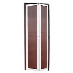 Porta Camarão Esquerda L25 com Lambri em Alumínio 210x70cm Mix Corten - Brimak