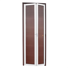 Porta Camarão Esquerda L25 com Lambri em Alumínio 210x80cm Mix Corten - Brimak