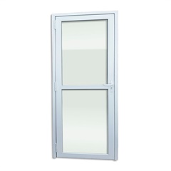 Porta de Giro Direita Itec com 2 Vidro E Inferior Temperado em Pvc 216x80cm Branca - Brimak