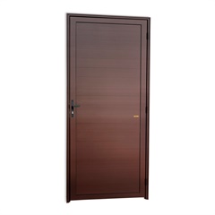 Porta de Giro Esquerda Super 25 com Lambri em Alumínio 210x100cm Corten - Brimak