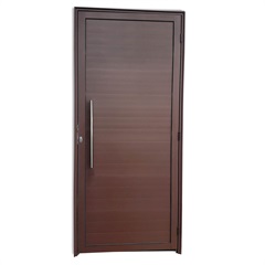 Porta Esquerda com Lambri e Puxador em Alumínio Super 25 210x80cm Cortem