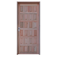 Porta Externa Direita Eucalipto Maciça 210x70cm Eucalipto - Grantok