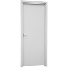 Porta Interna Direita Aluminium 215x88x14cm Branca - Sasazaki