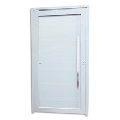 Porta Pivotante Direita Tecplus 100 com Lambri em Pvc 216x130cm Branca - Brimak