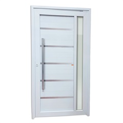 Porta Pivotante Esquerda Miraggio Tecplus 100 em Pvc 216x100cm Branca - Brimak