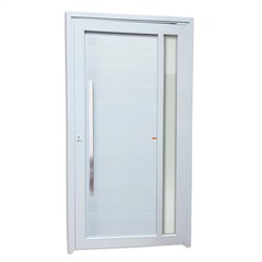 Porta Pivotante Esquerda Visione Tecplus 100 em PVC 216x100cm Branca