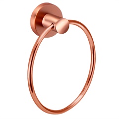 Porta Toalha Argola Pieno 17cm Rose Fosco - Forusi