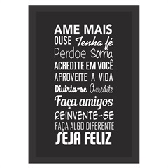 Quadro Decorativo Black & White 33x43cm - Kapos