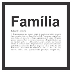 Quadro sem Vidro Família 27x27cm Preto - Kapos