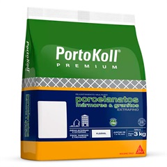 Rejunte  Multiuso Portokoll P-Flex Porcelanatos Mármores E Granitos Extrafino Amêndola 3kg - Sika