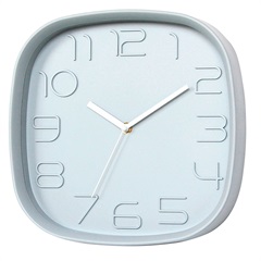 Relógio de Parede Quadrado 28cm Cinza - Casanova