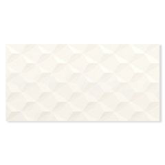 Revestimento Acetinado Borda Reta Charm Cubic White 29,1x58,4cm - Portinari 