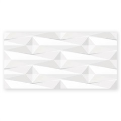 Revestimento Borda Reta Abstrate Branco 38x74cm - Savane