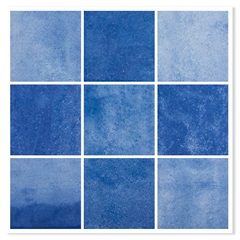Revestimento Brilhante Borda Bold Noronha Safira Mesh Azul 10x10cm - Eliane            