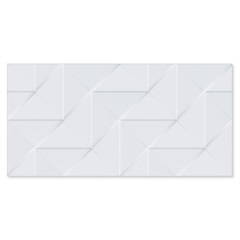 Revestimento Relevo Borda Reta Origami Bianco 45x90cm - Biancogres