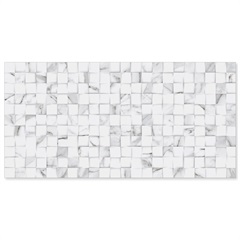 Revestimento Relevo Borda Reta Quantum Carrara 45x90cm - Biancogres