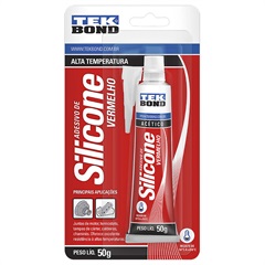 Silicone Acético Alta Temperatura 50g Vermelho