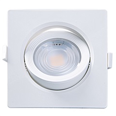 Spot Led de Embutir Quadrado Alltop 7w Autovolt 3000k Luz Amarela - Taschibra  