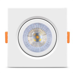 Spot Led de Embutir Quadrado Ecospot 5w Bivolt 3000k Branca - Elgin